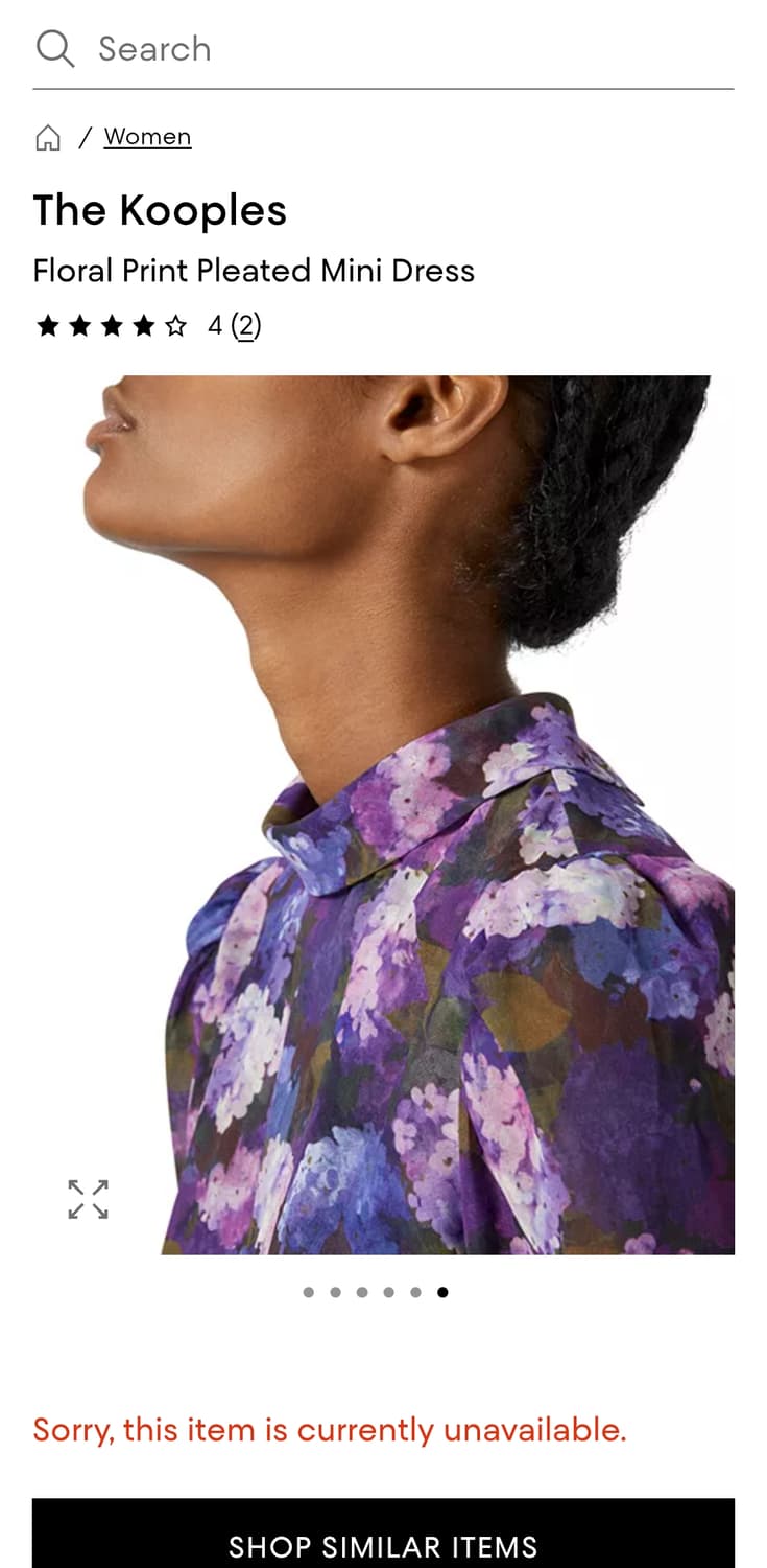 더 쿠플스 수국 플리츠 미니 원피스 [택채 새상품] 상품이미지4