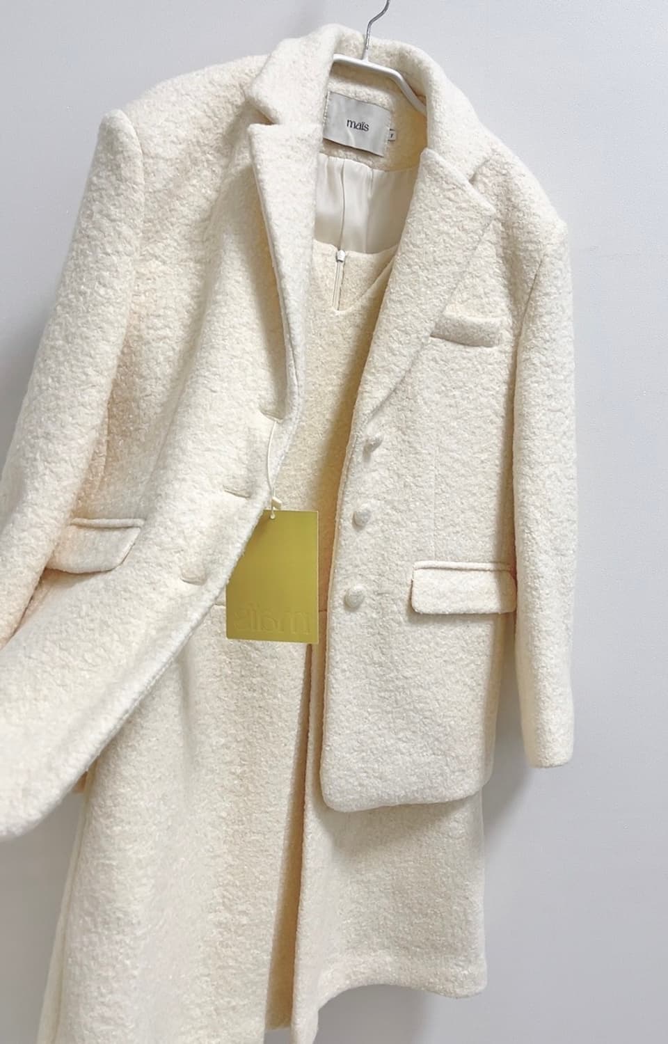 마이스 크림 부클 원피스 상품이미지7