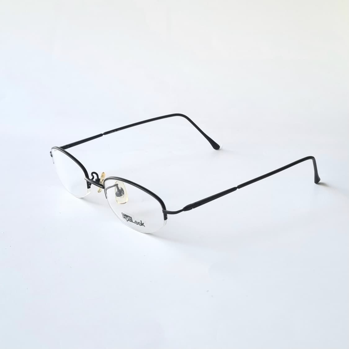 데드스탁 긱시크 무드 슬림 블랙 반무테 타원형 안경테 775 상품이미지4