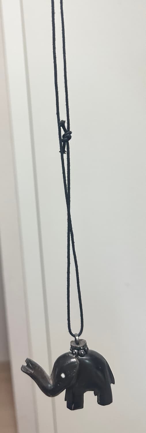 코끼리 우드 펜던트 목걸이 상품이미지2