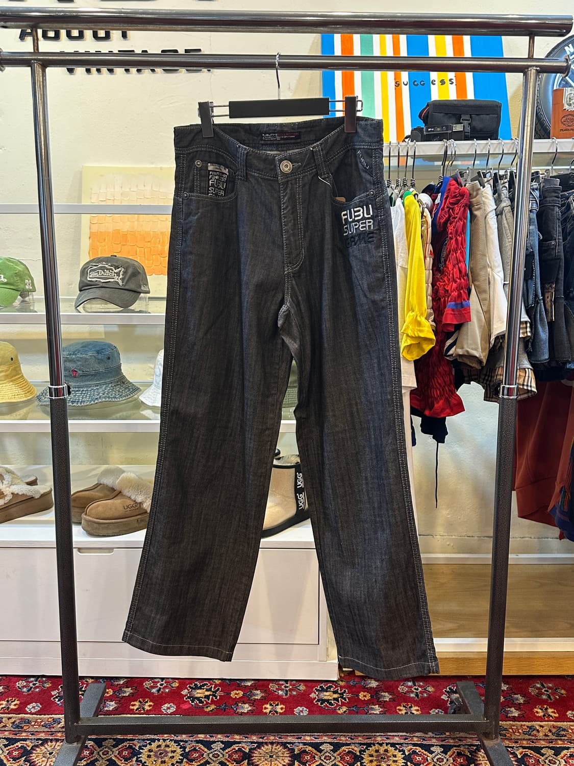 FUBU 레터링 흑청대님 상품이미지1