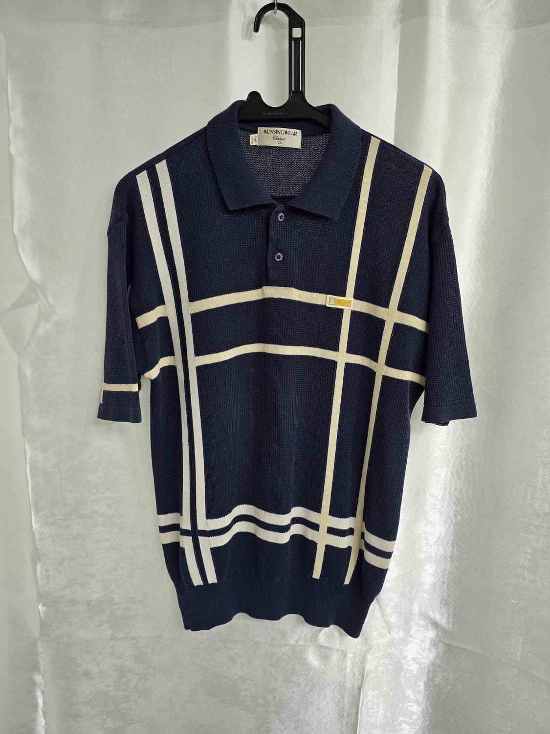 Munsingwear 클래식 체크 패턴 반팔 니트 (2148) 상품이미지1