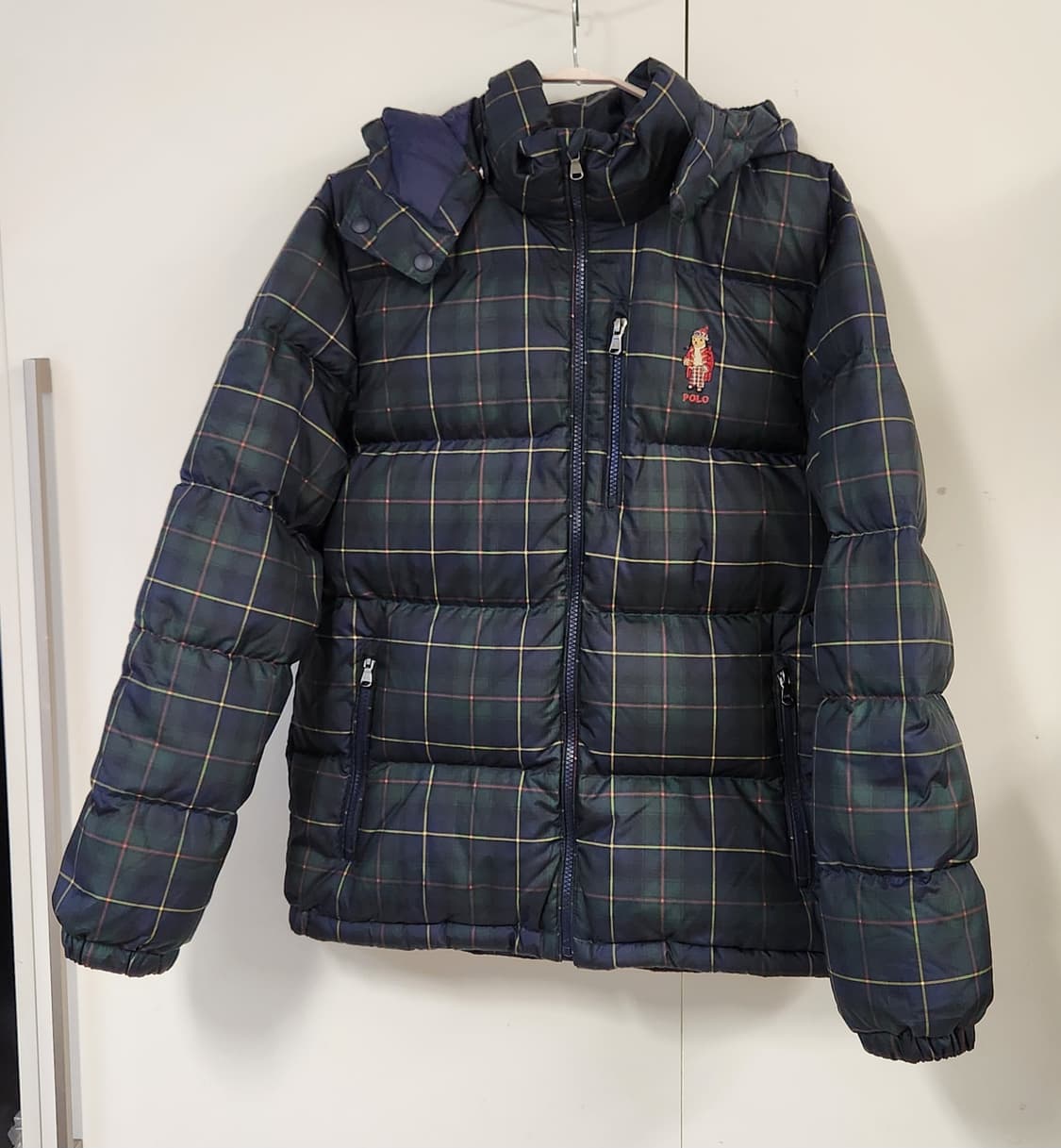 폴로랄프로렌 베어 타탄 체크 다운 패딩 자켓 (18-20) 95추천해요 상품이미지2