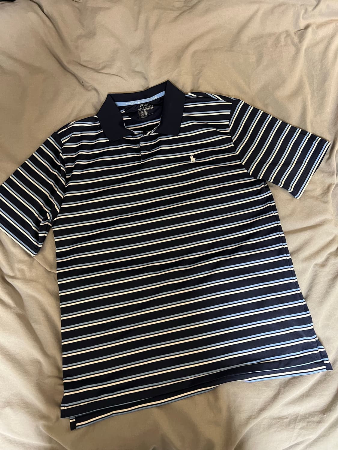 폴로 랄프로렌 퍼포먼스 라인 줄무늬 카라티 L 상품이미지1