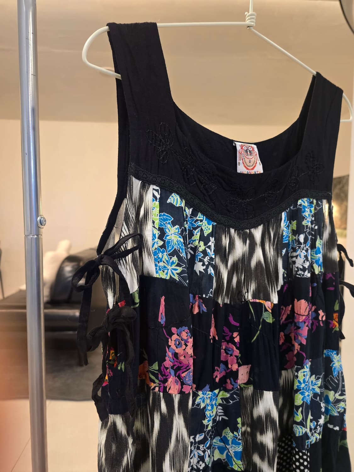 JAGANNATH 패치워크 패턴 원피스 상품이미지3