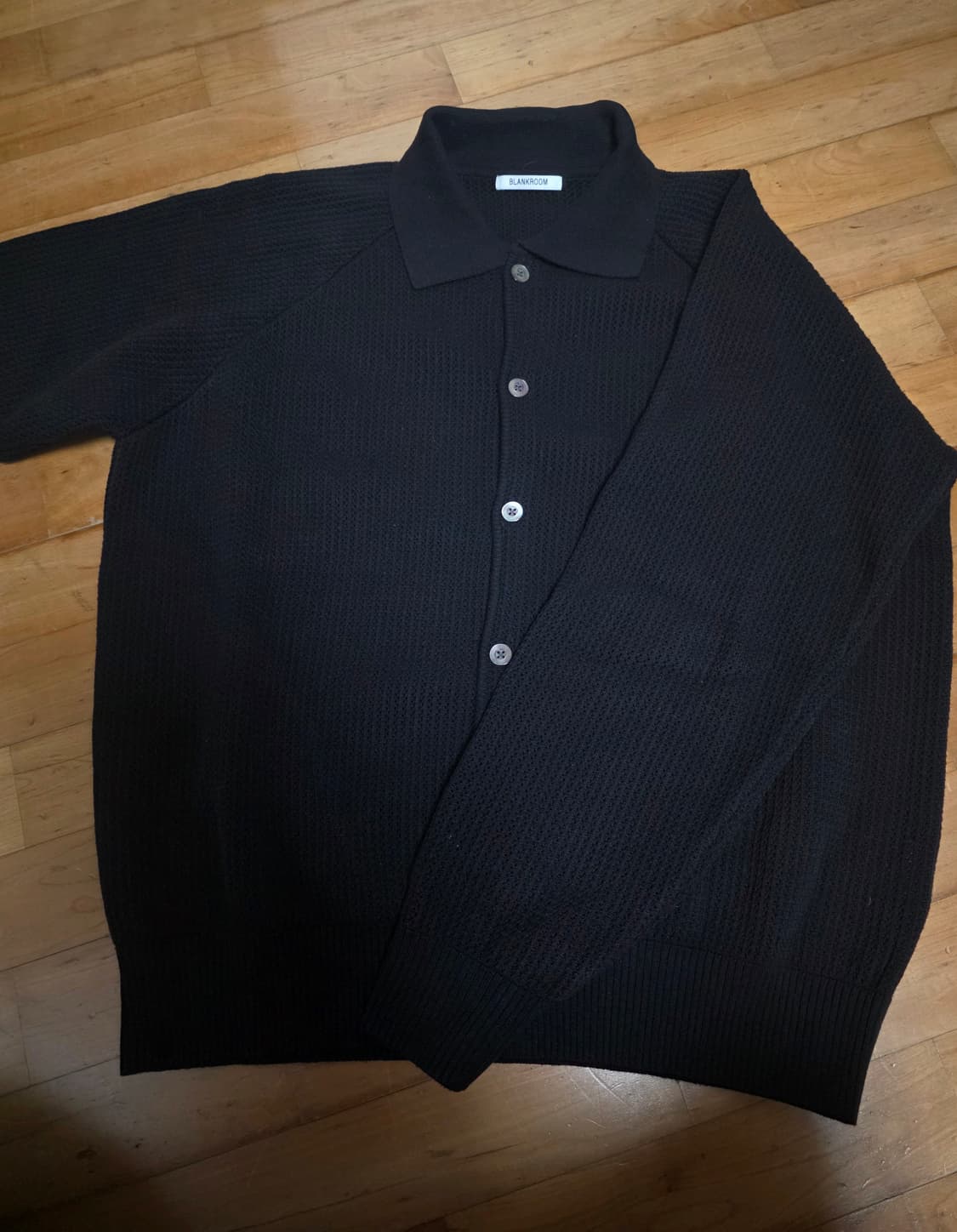 블랭크룸 래글런 카라 가디건 - 블랙 (1) 상품이미지4