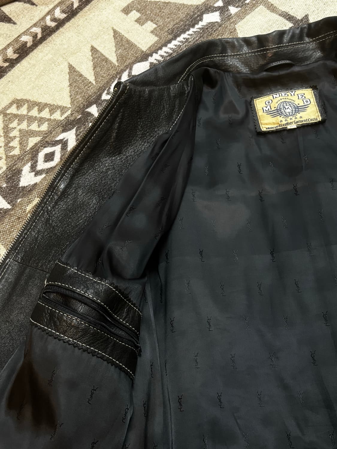 빈티지 하드 가죽 자켓/다크브라운 상품이미지6