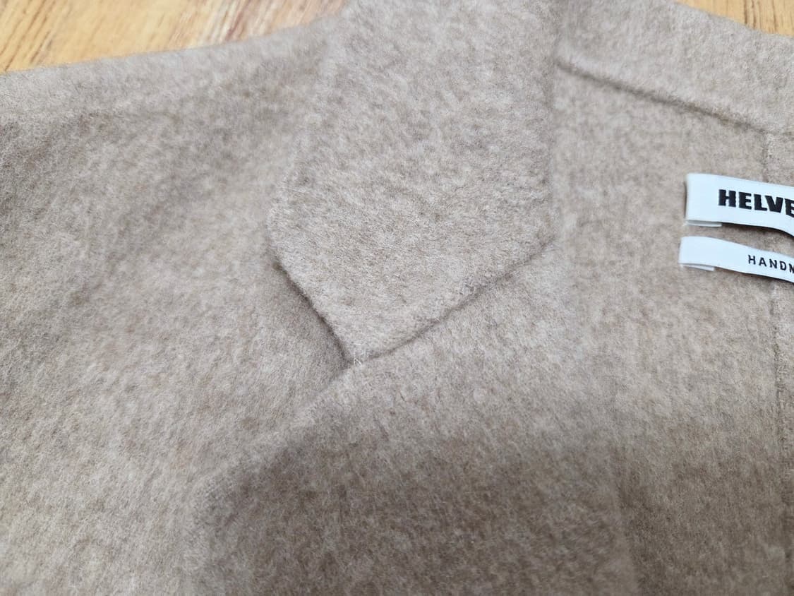 헬베티카(HELVETICA) 더블버튼 울코트 프리사이즈 새상품 상품이미지5