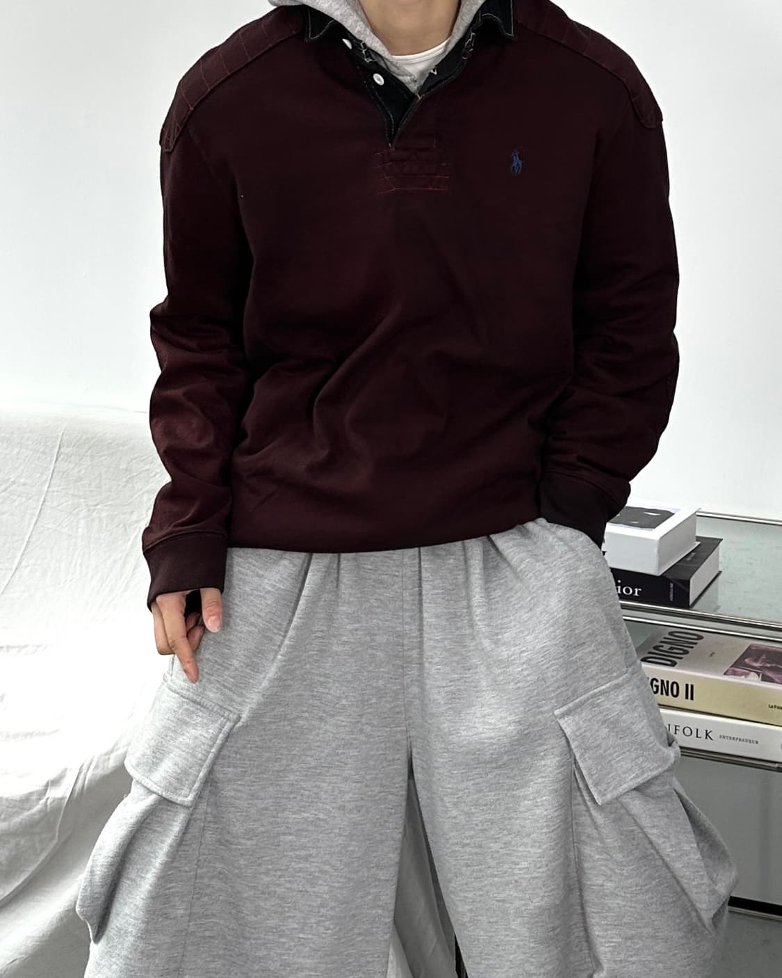 폴로 랄프로렌 버건디 pk L 상품이미지2