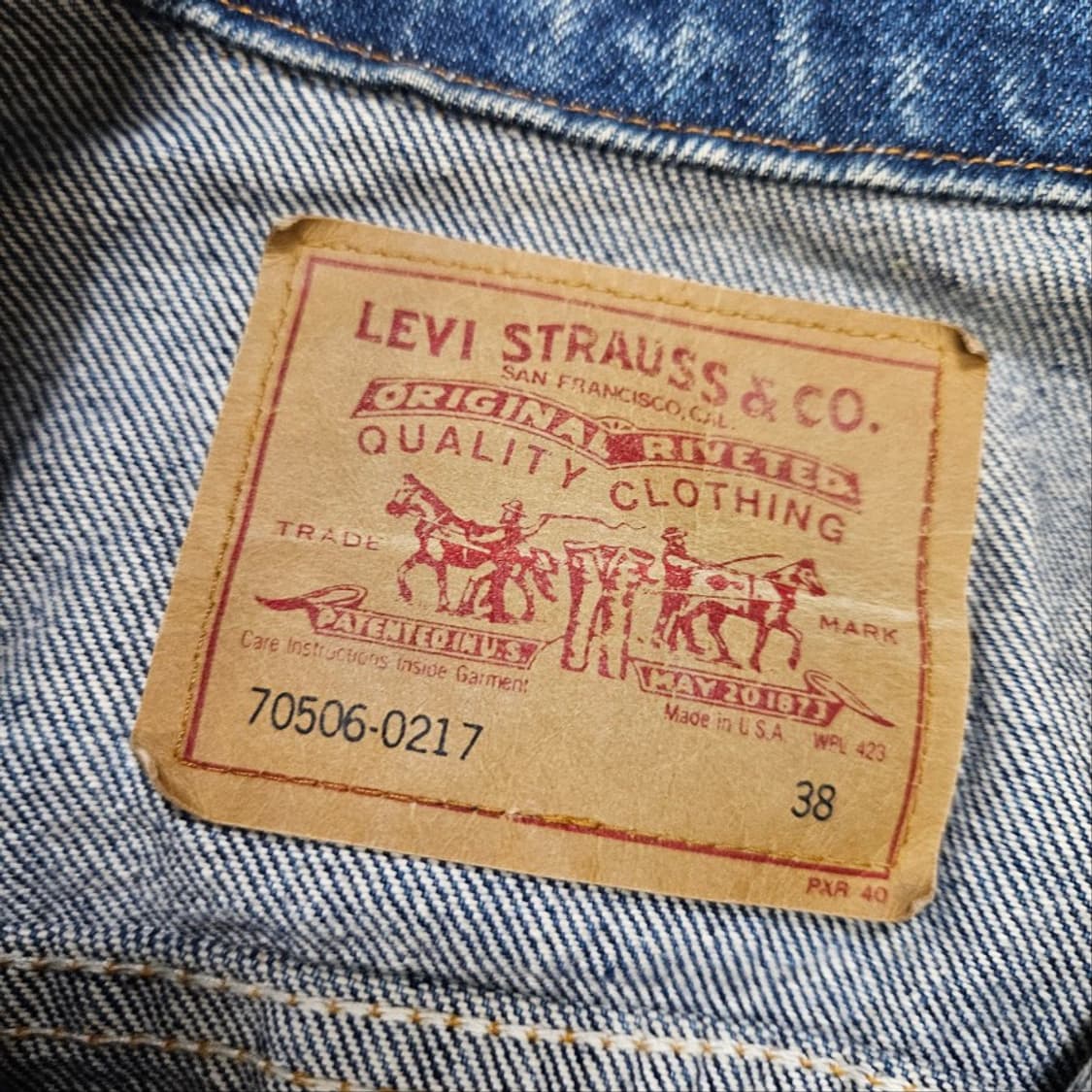 Made in USA 90s 리바이스 데님 자켓 38 상품이미지6