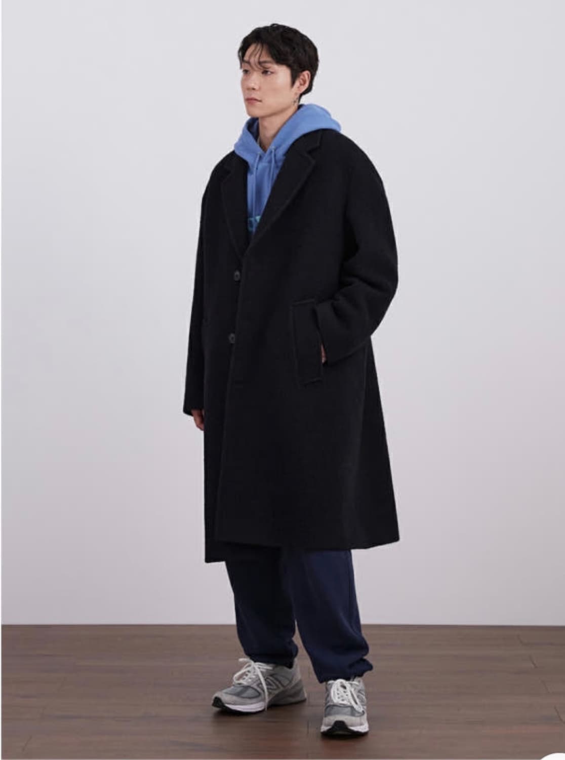 커버낫 쓰리버튼 싱글코트 L사이즈 네이비 상품이미지7