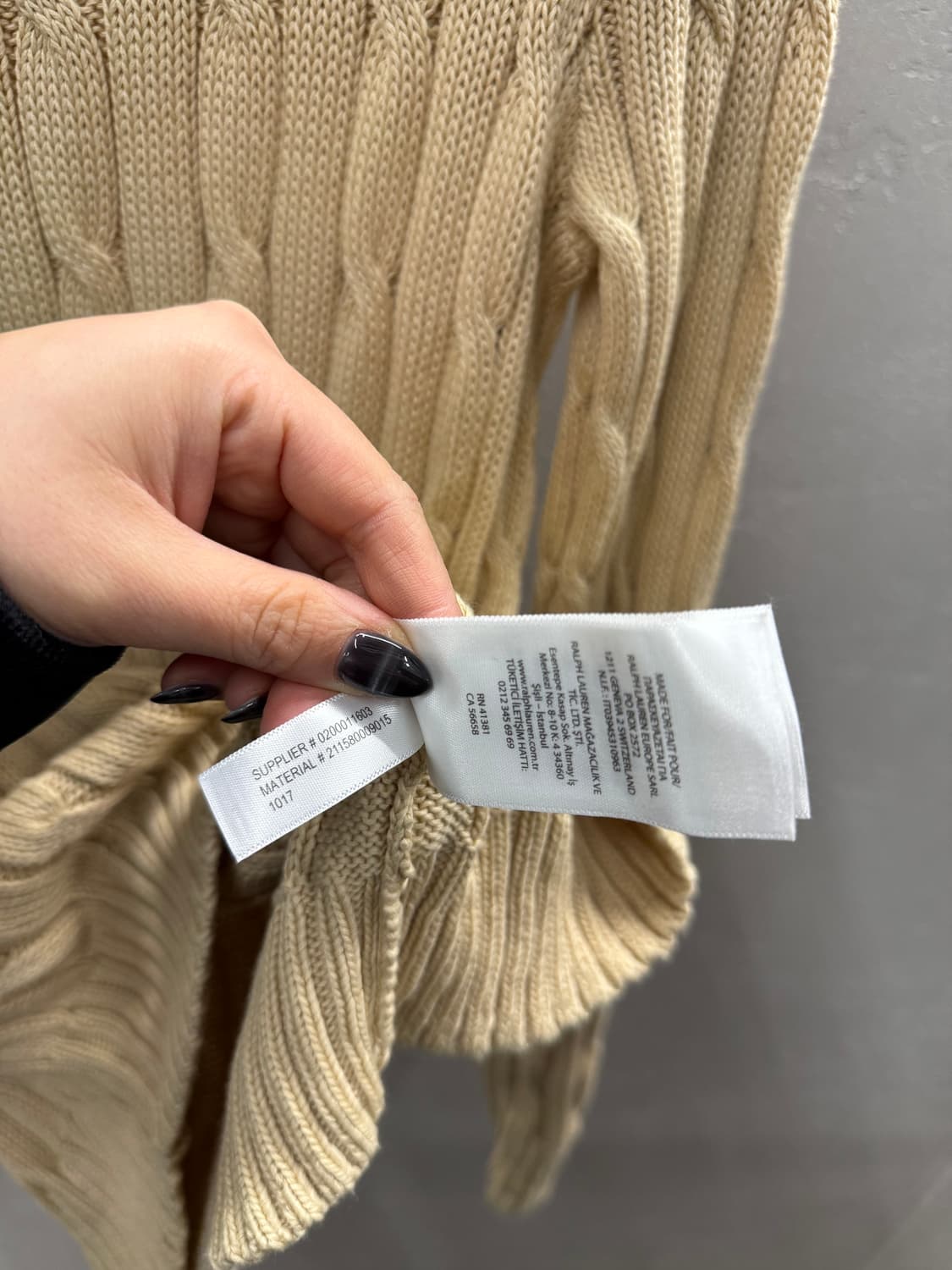 폴로 랄프로렌 케이블 니트 L 상품이미지5