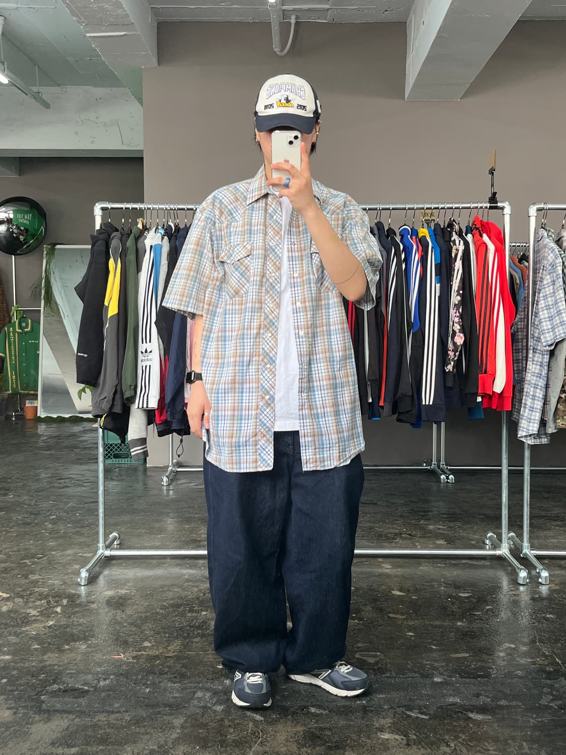 랭글러 웨스턴 체크 반팔 셔츠 상품이미지3