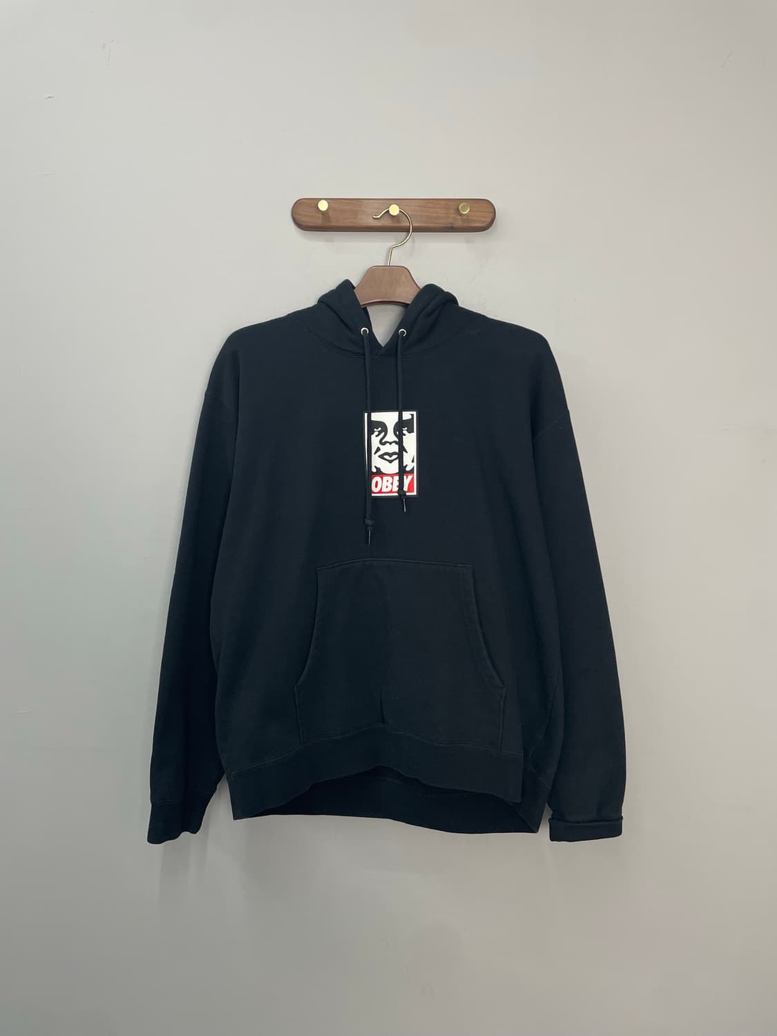 오베이 아이콘 페이스 블랙 후드티 H2003 상품이미지2