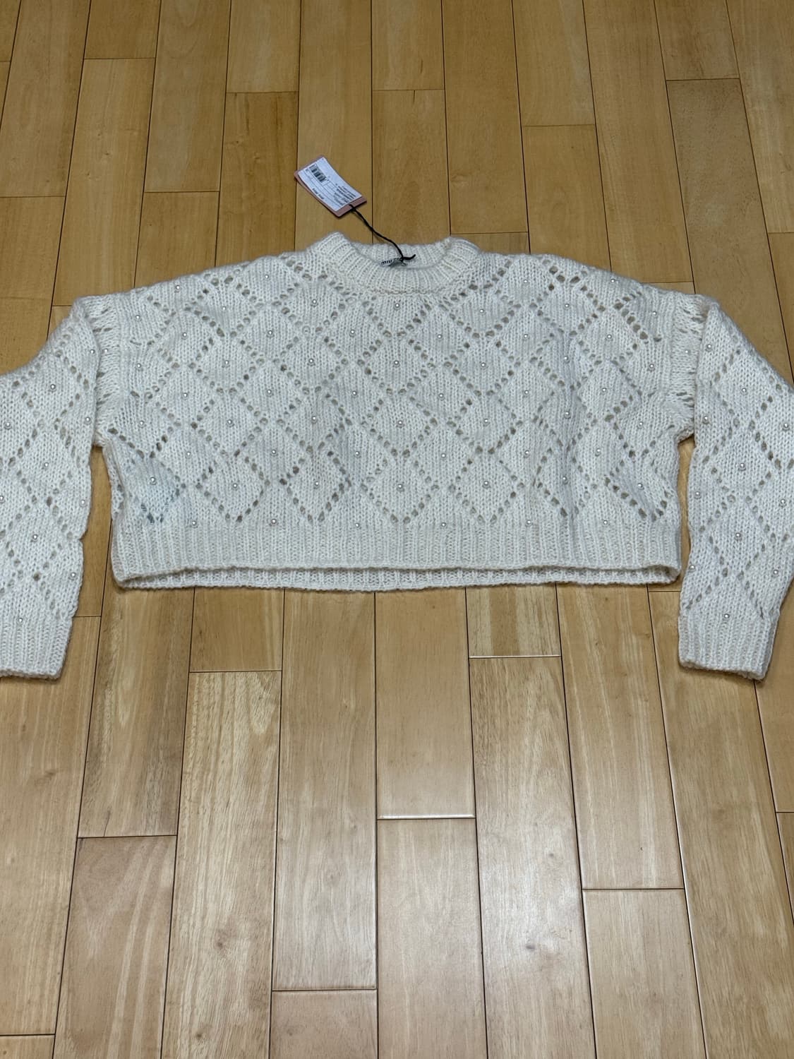 미우미우 진주 캐시미어 모헤어 니트 새상품 상품이미지2