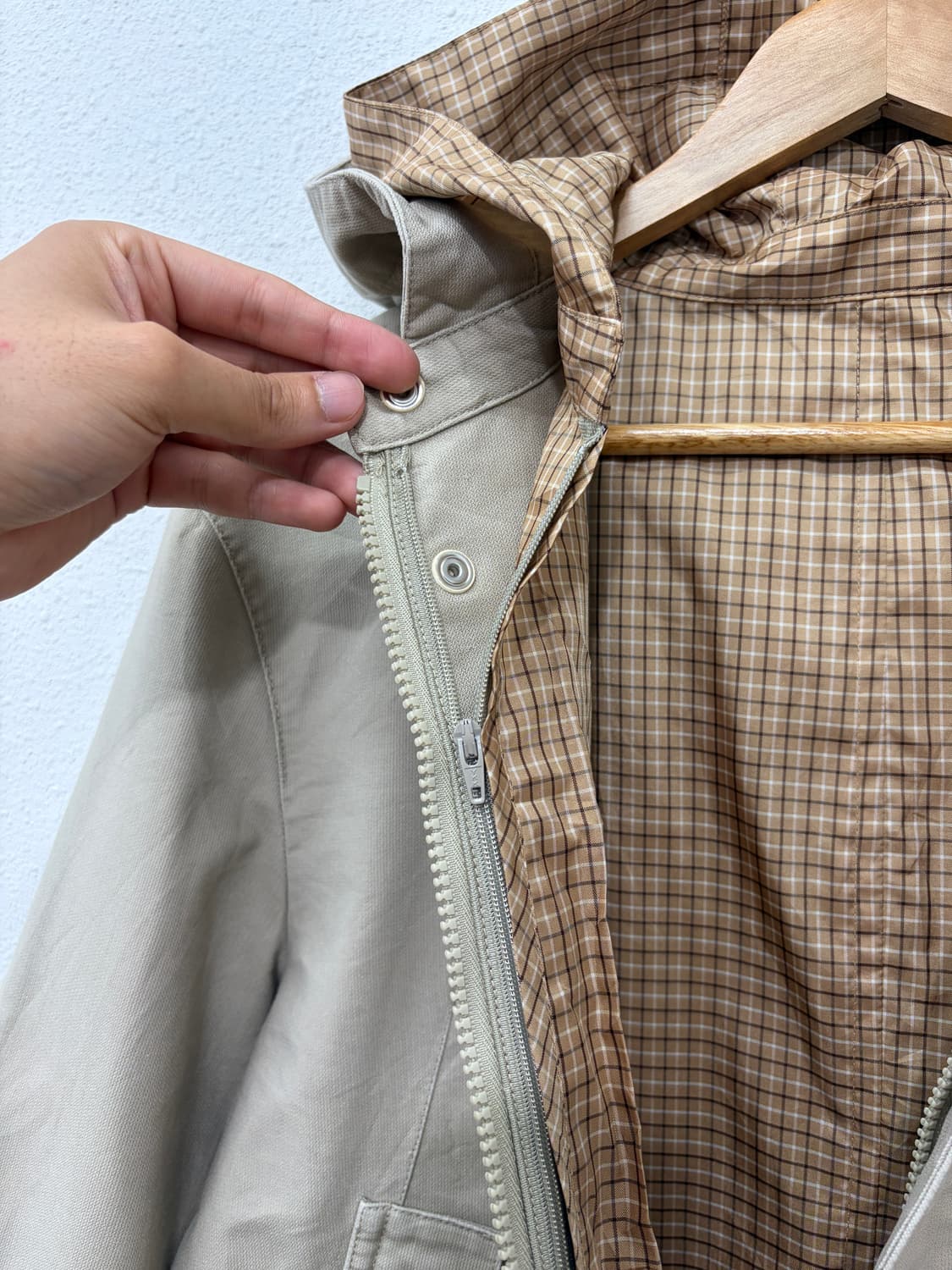 COMME CA ISM 체크 안감 후드 자켓 상품이미지4