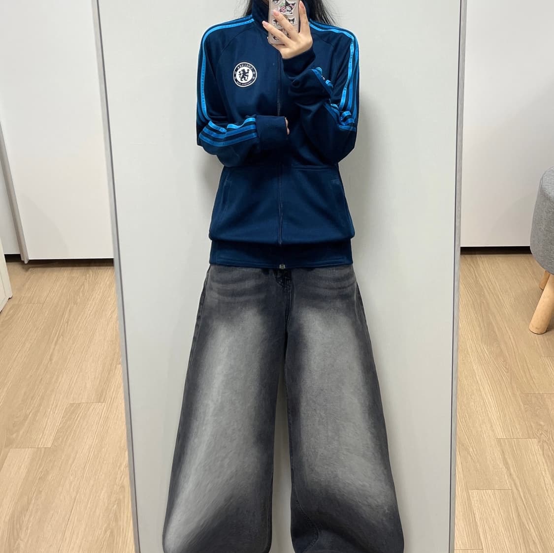 아디다스 첼시 삼선 네이비 트랙탑 져지 상품이미지1