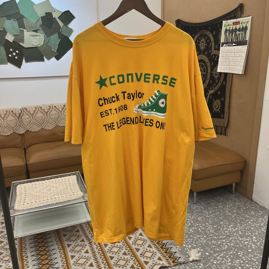 컨버스 척테일러 빈티지 캐주얼 레트로 빅사이즈 반팔티 5L C10983 상품이미지3