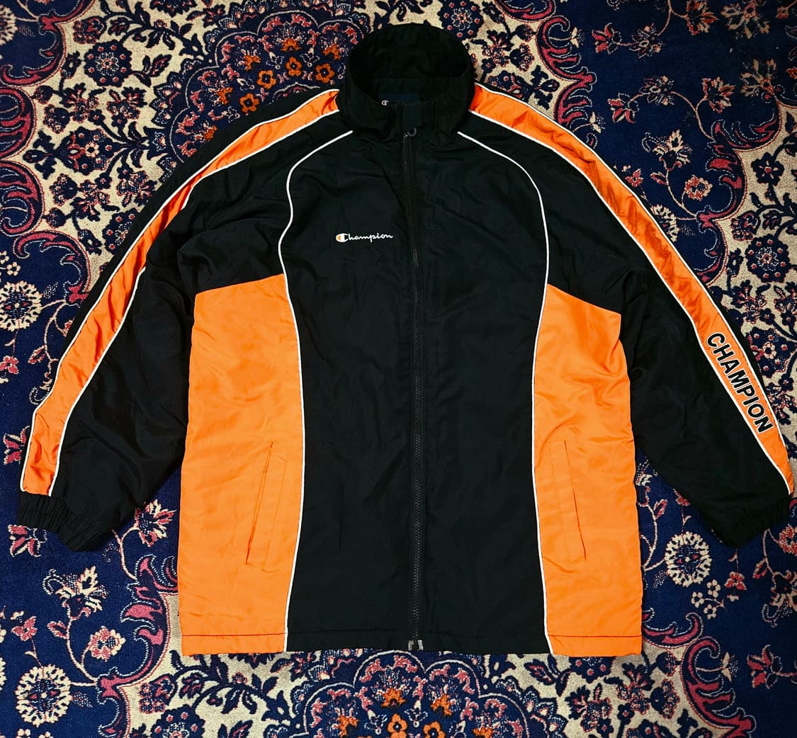챔피온 90's 빈티지 사이드라인 레터링 바람막이 점퍼  상품이미지1