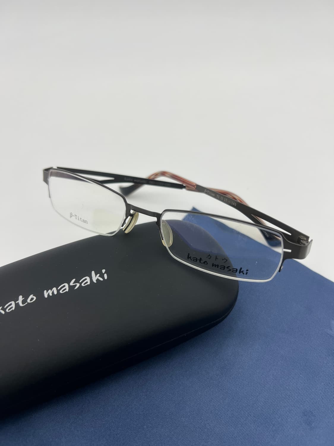 카토 마사키 Kato masaki 반무테 스퀘어 안경 KMJ-110J 상품이미지5