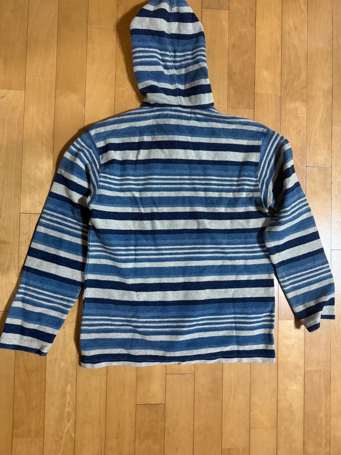 RRL 프렌치 테리 스트라이프 인디고 콘튼 후디 상품이미지3