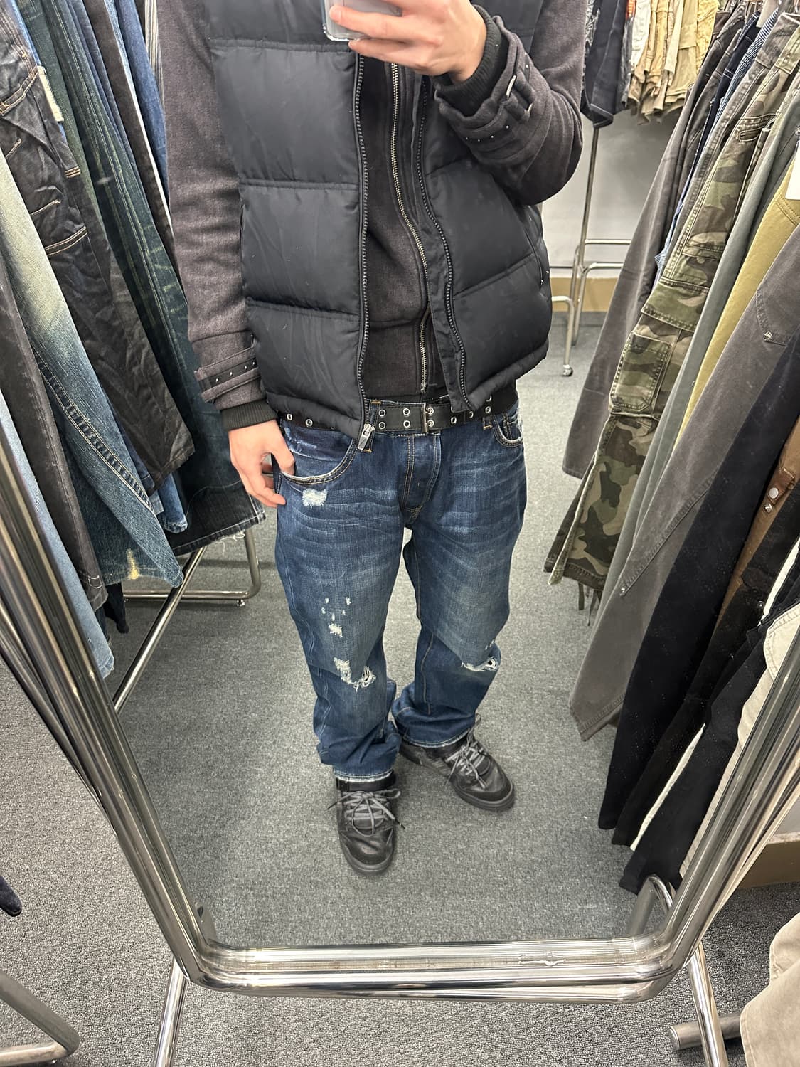 36) 아베크롬비 y2k 진청 와이드 데님팬츠 상품이미지2