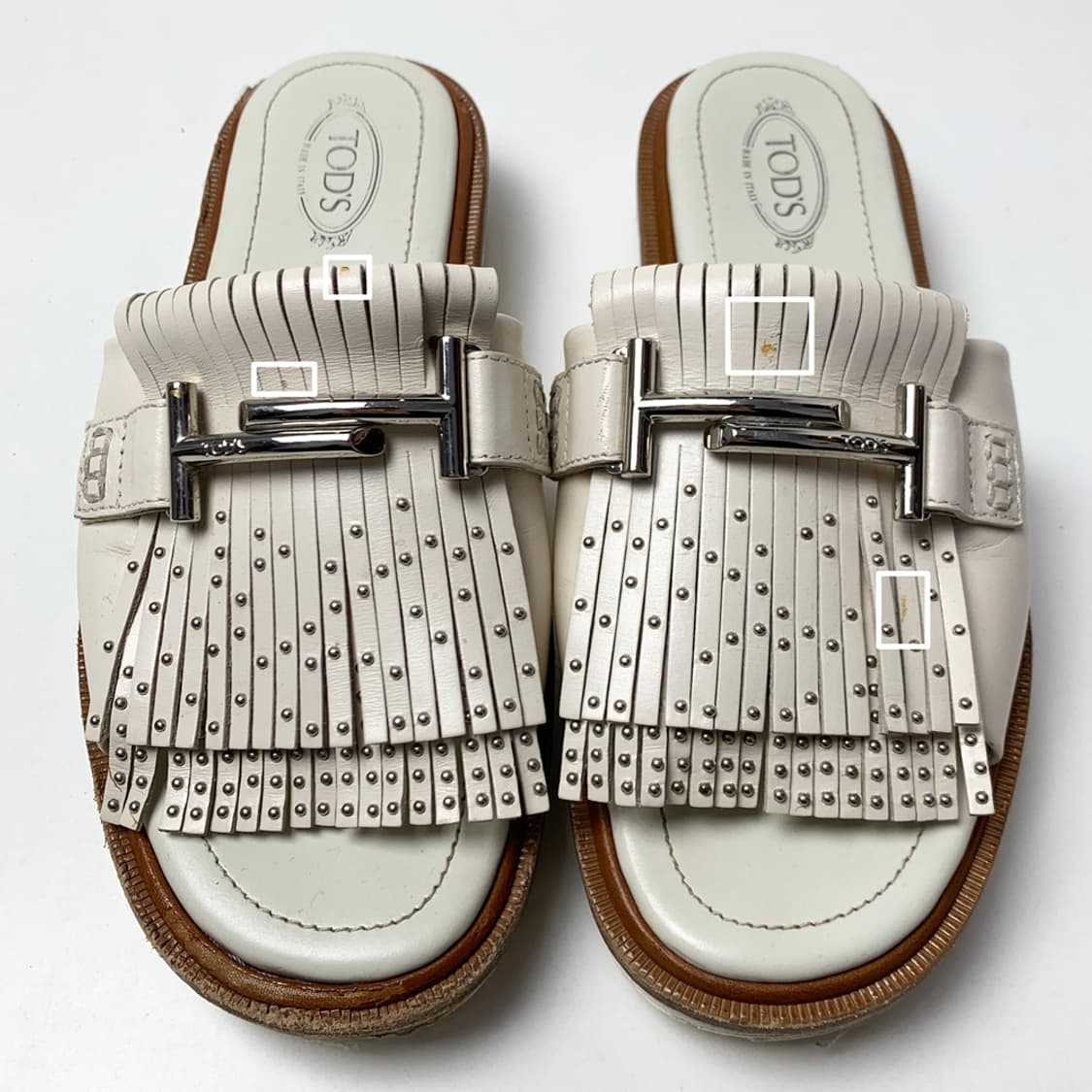 [230/정품] TODS 토즈 더블티 스터드 여성 샌들 상품이미지2