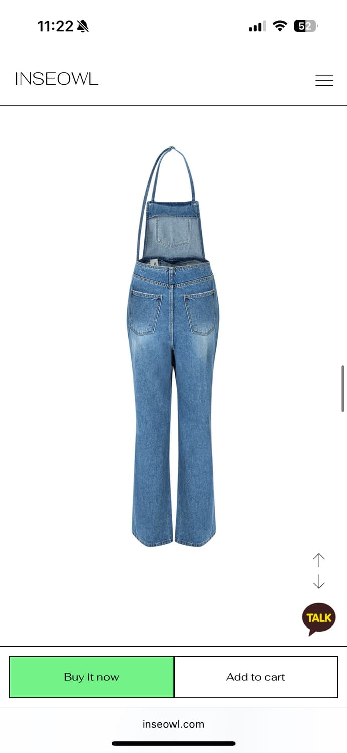 inseowl 인스아울 HALTERNECK DENIM 오버롤 상품이미지3