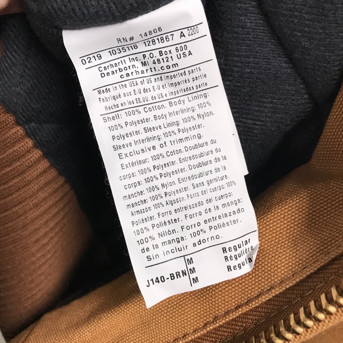 칼하트 워크자켓 M 상품이미지6