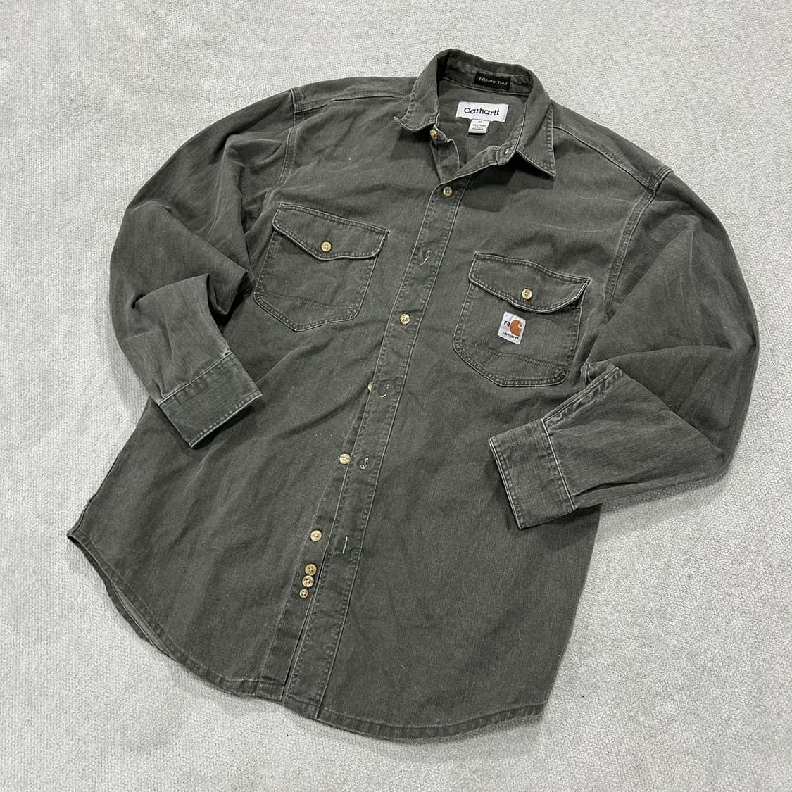 칼하트 Elkhorn Twill 워크 셔츠 블랙 XL 상품이미지1