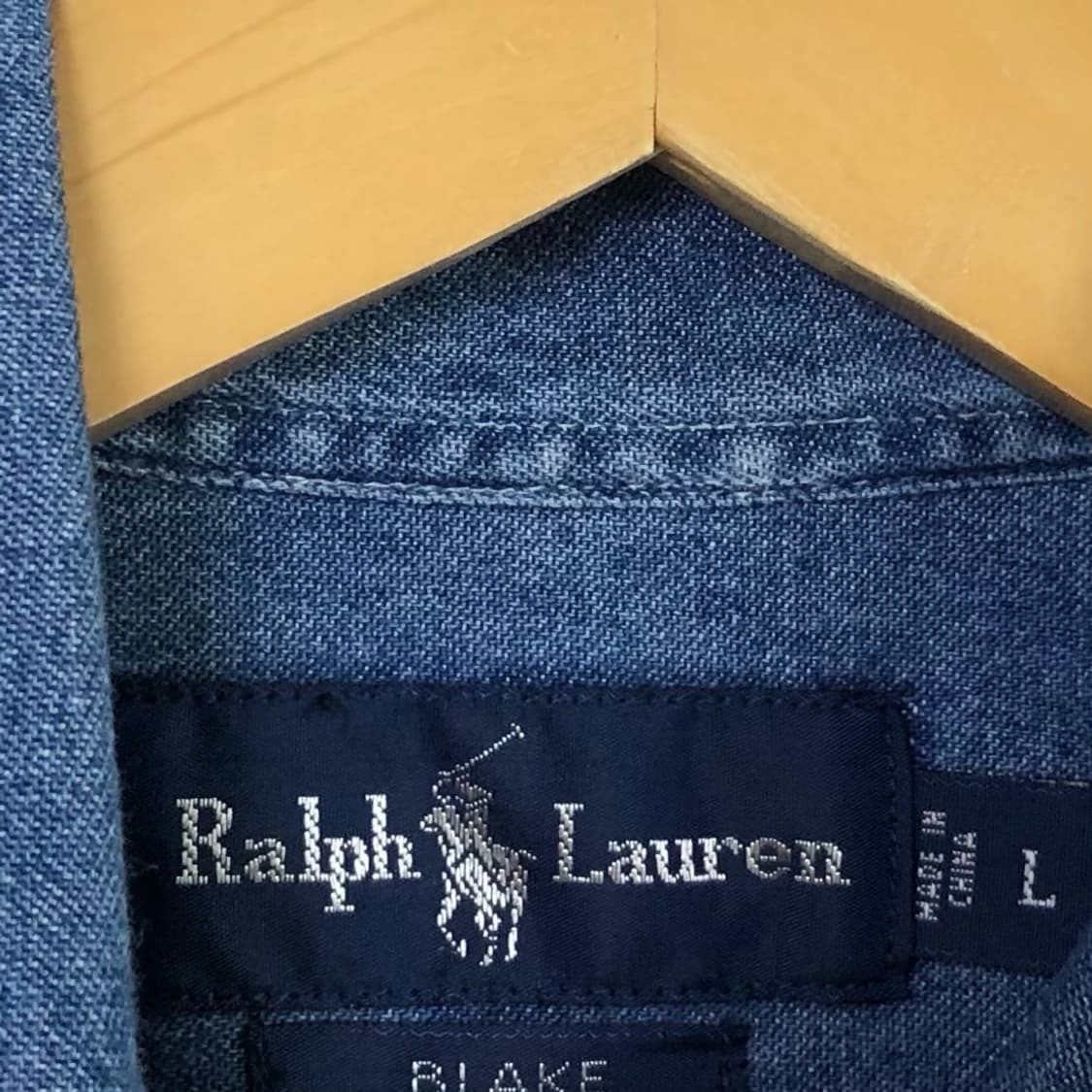 L 폴로 데님 셔츠 상품이미지3