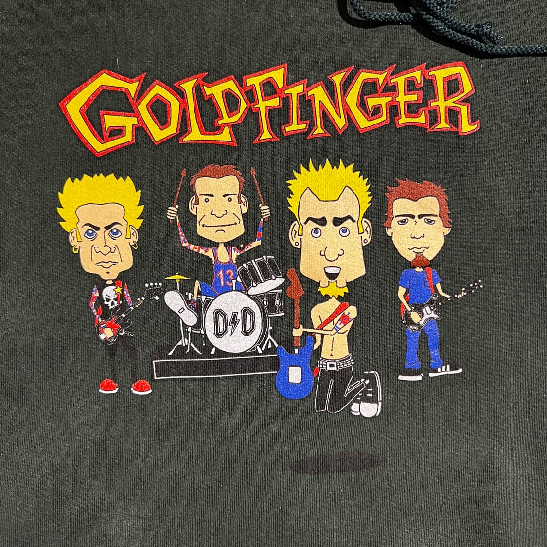 빈티지 00s GOLDFINGER 밴드 캐릭터 프린트 후디 상품이미지3