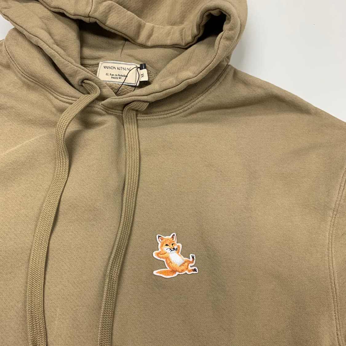 20FW 메종키츠네 칠랙스 로고 후드 카키 상품이미지1