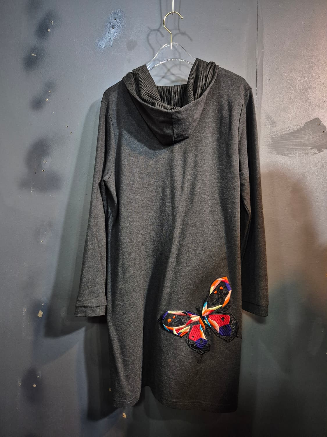 나비 자수 후드 롱 집업 원피스 77 88 상품이미지2