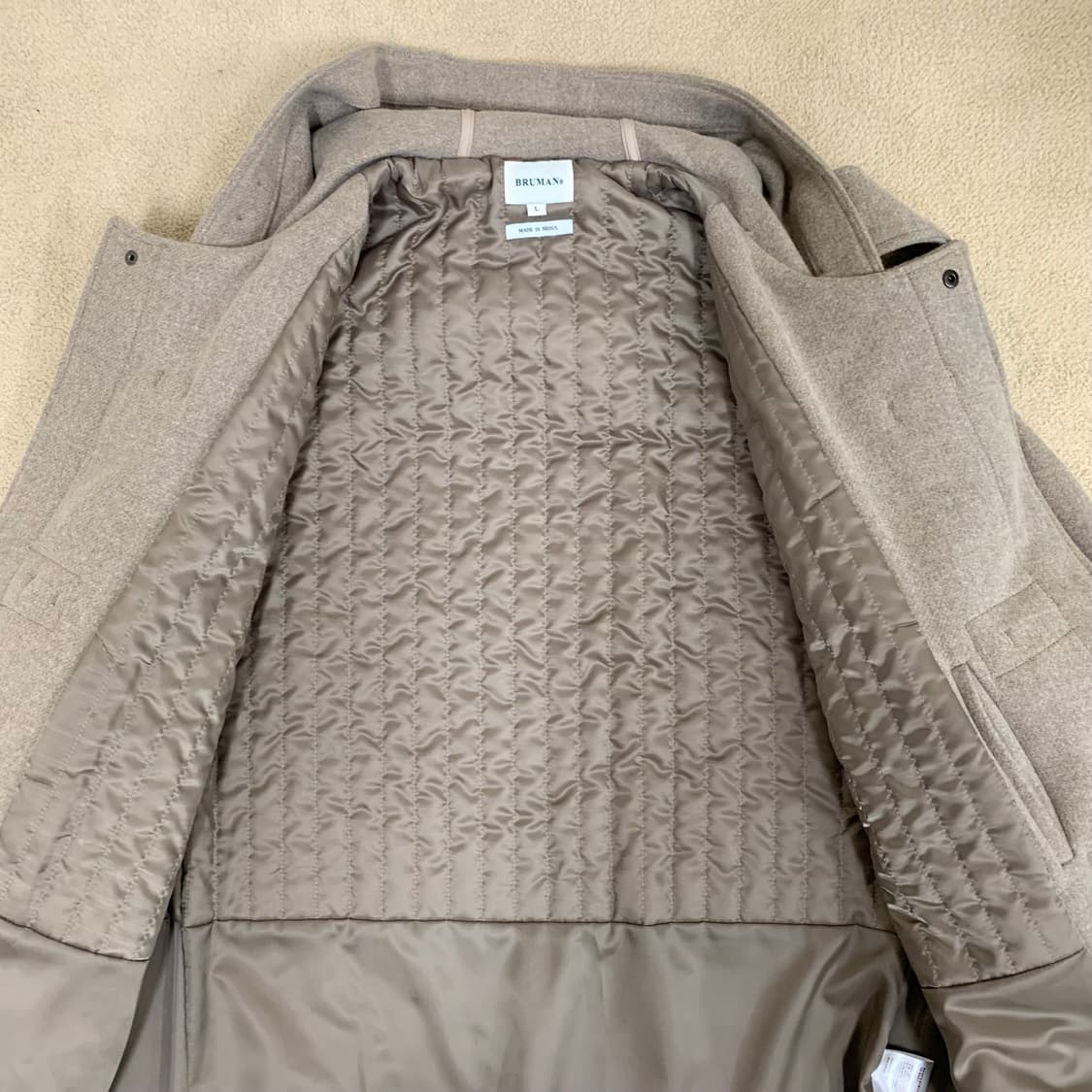 브루먼 더플코트(L/오트밀) 떡볶이코트 남자코트 상품이미지8