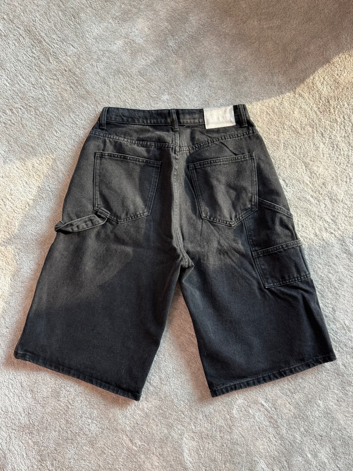 [스웨이드] 카펜터 데님 쇼츠 블랙 S 상품이미지3