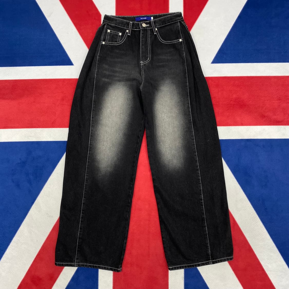 빈티지 흑청데님 벌룬팬츠 여성S  상품이미지1