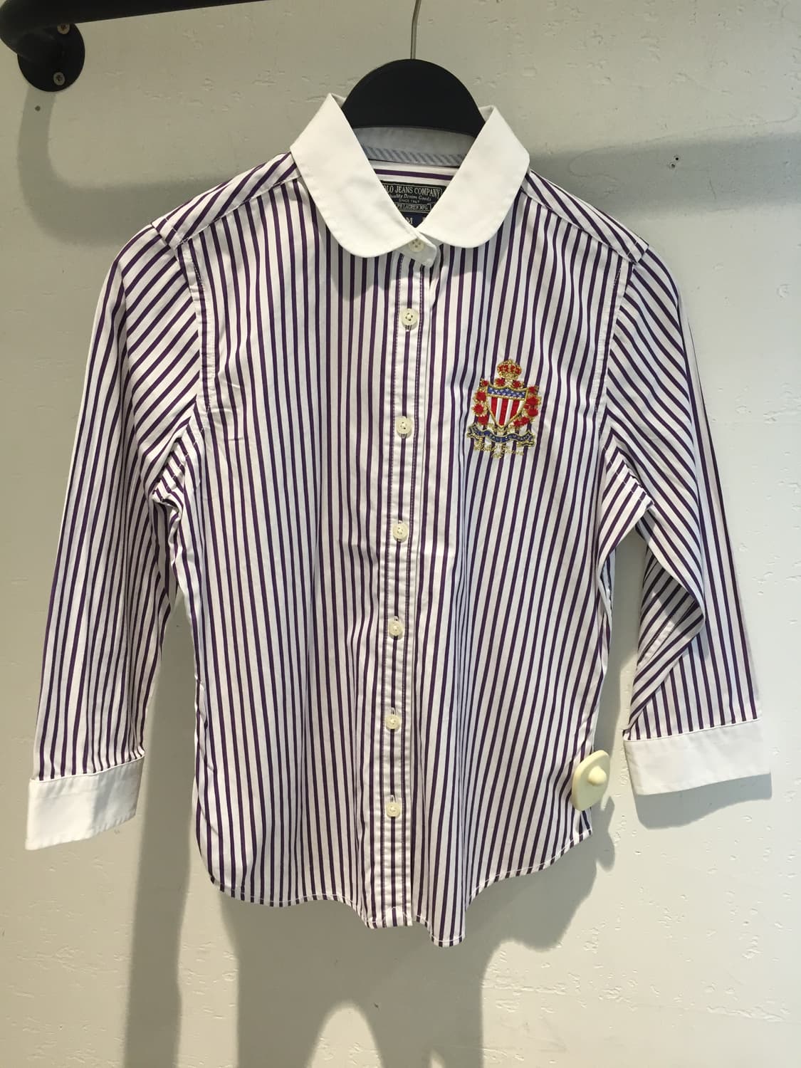 폴로 퍼플 스트라이프 7부 셔츠  상품이미지2