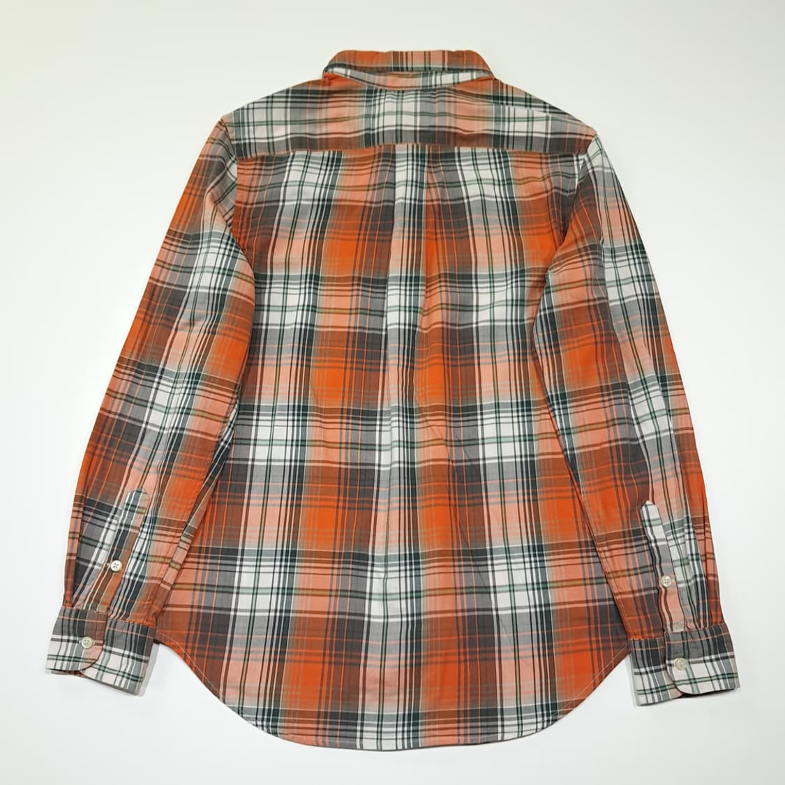 CK095 L 폴로 90s 오렌지 매드라스체크 버튼다운 셔츠 남방 상품이미지6