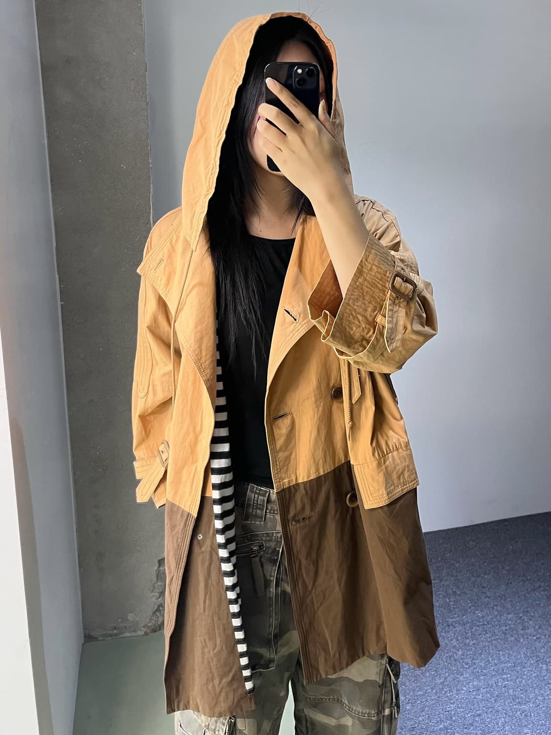 츠모리 치사토 트렌치 후드 파카 상품이미지3