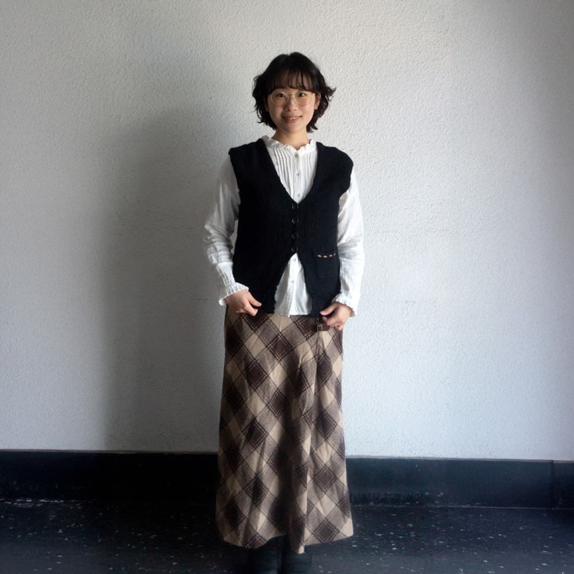 헤리티지 아가일 울 스커트 상품이미지9