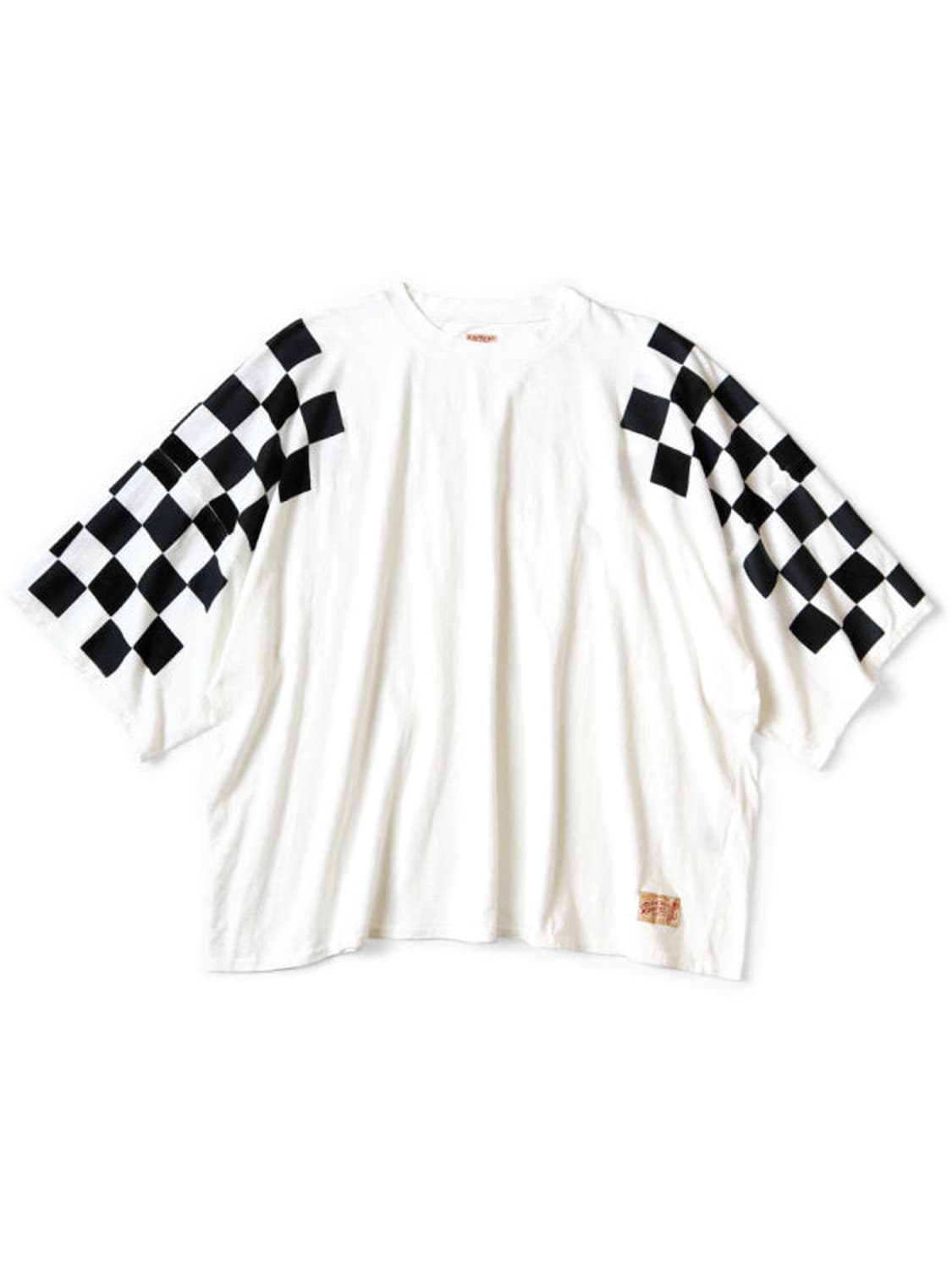 캐피탈 18.5 천축 레이서 플래그 HUGE-T/체커보드 반팔티 1사이즈 상품이미지1
