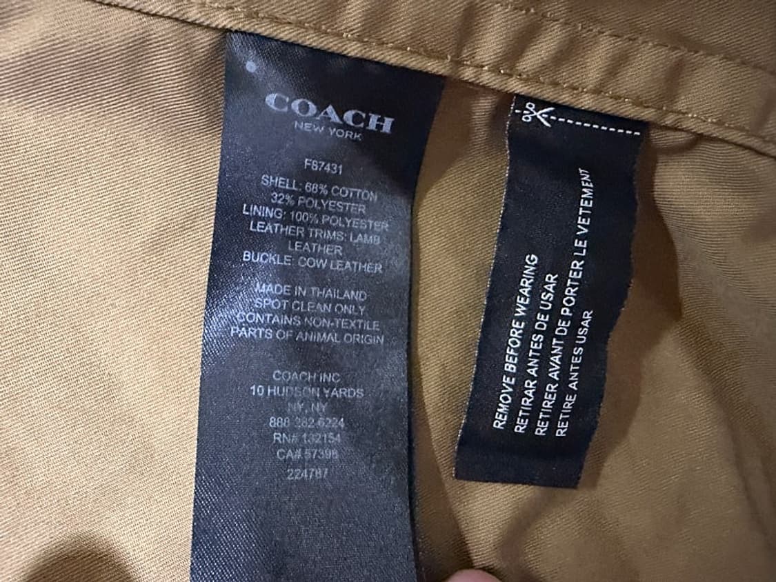 코치 트렌치 코트 남성용 95사이즈 상품이미지5