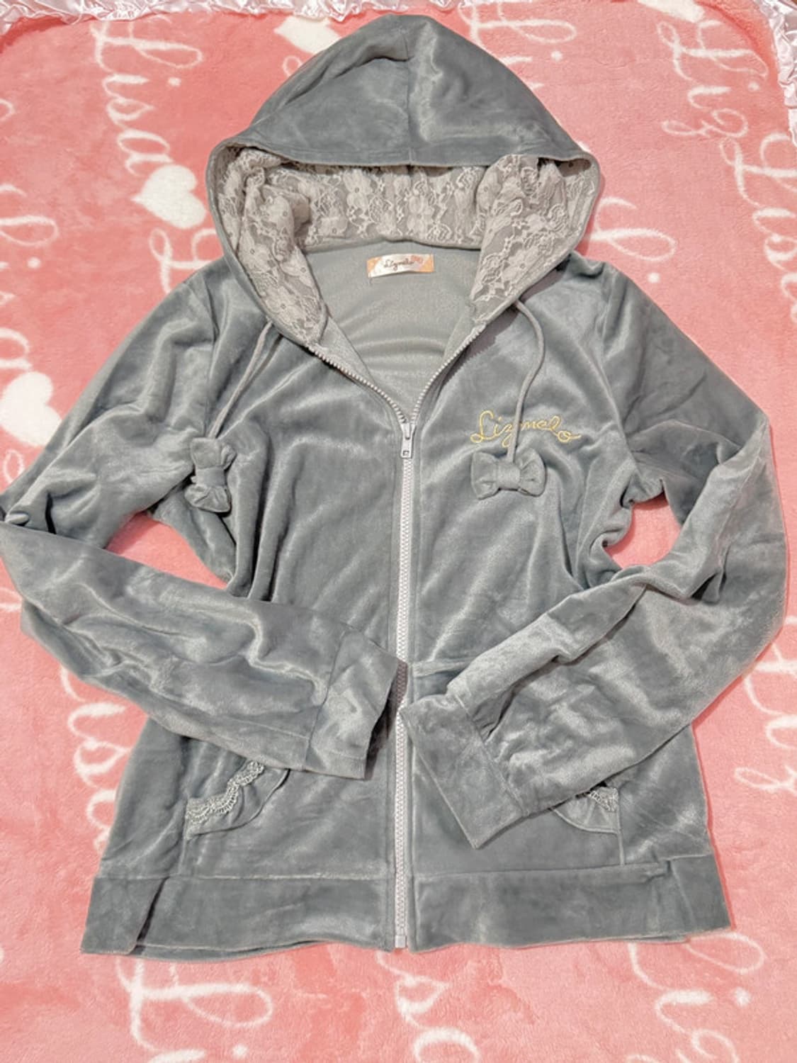 (새상품) 리즈리사 리즈멜로 마이멜로디 갸루 후드집업 대대장 셋업 상품이미지1