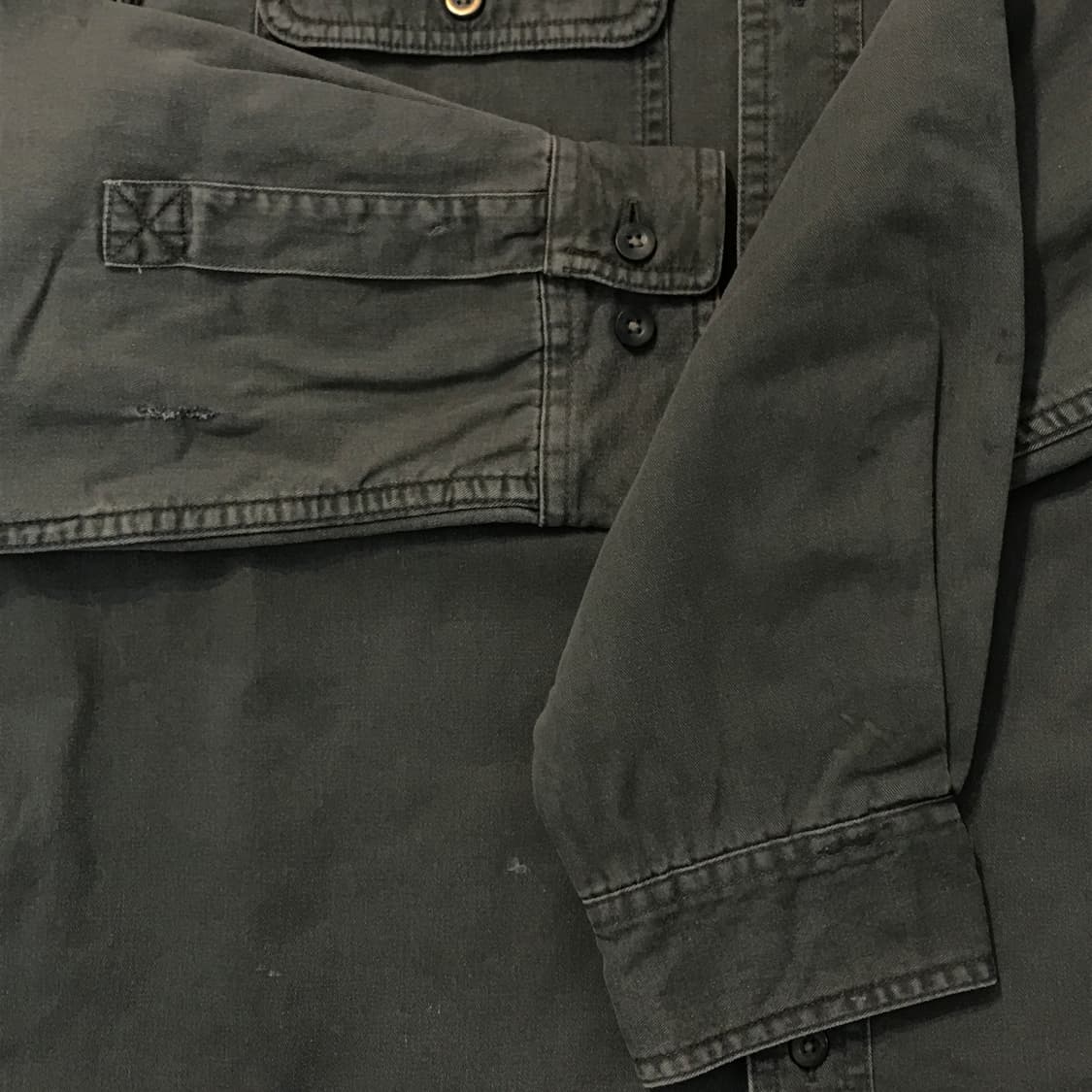 엘엘빈 다크 카키 투포켓 코튼 셔츠 남성 105 110 사이즈 상품이미지5