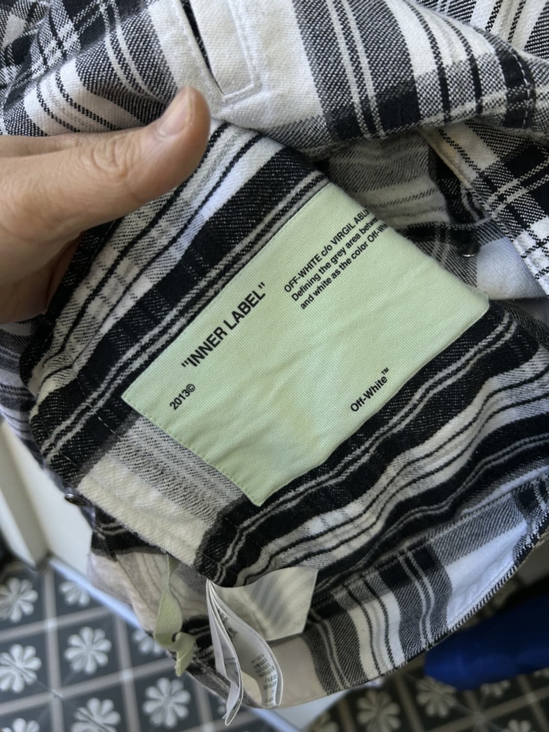 15926 - 오프화이트 플란넬 체크 셔츠 상품이미지9