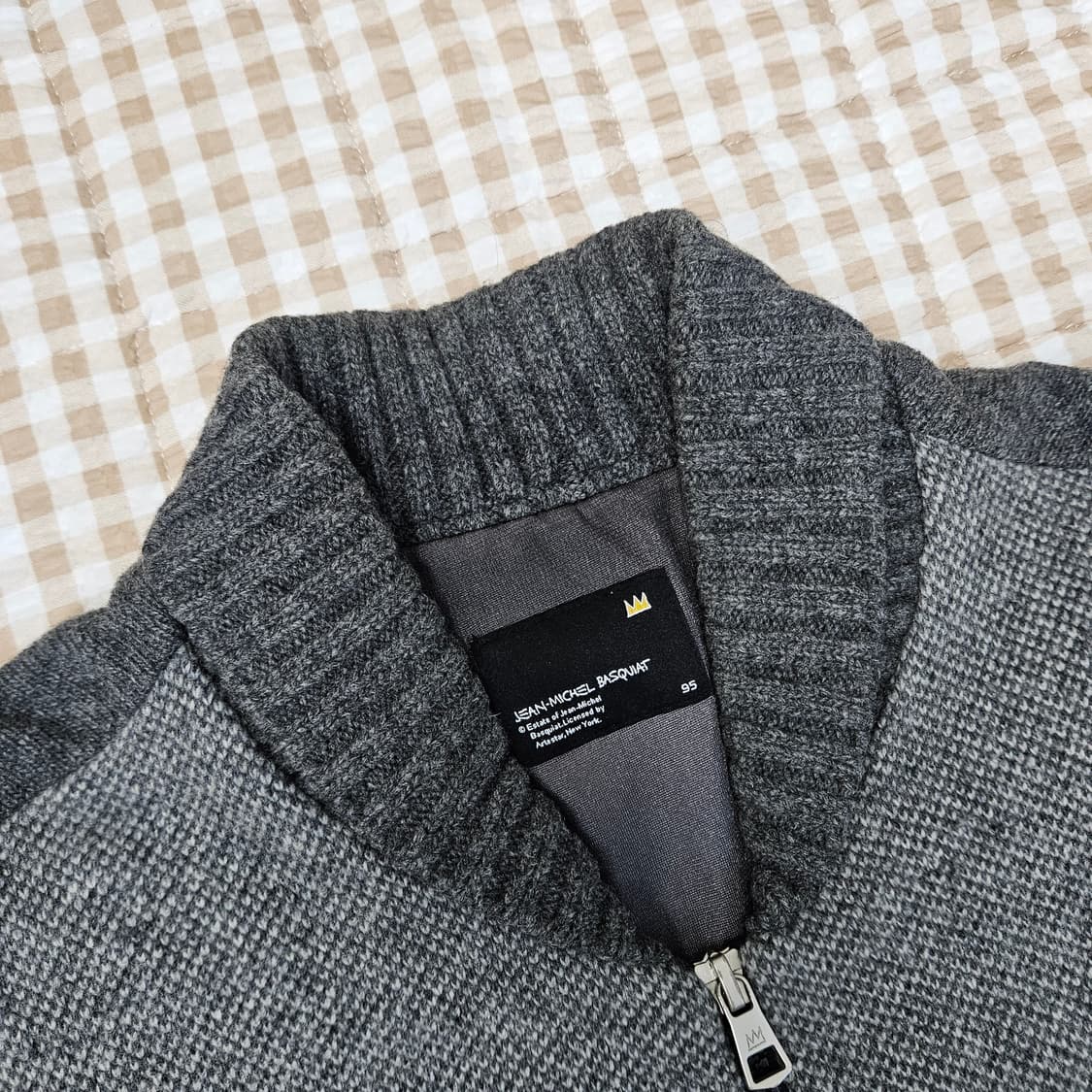 장미쉘바스키아 방풍 울 집업 가디건 남자100 상품이미지2