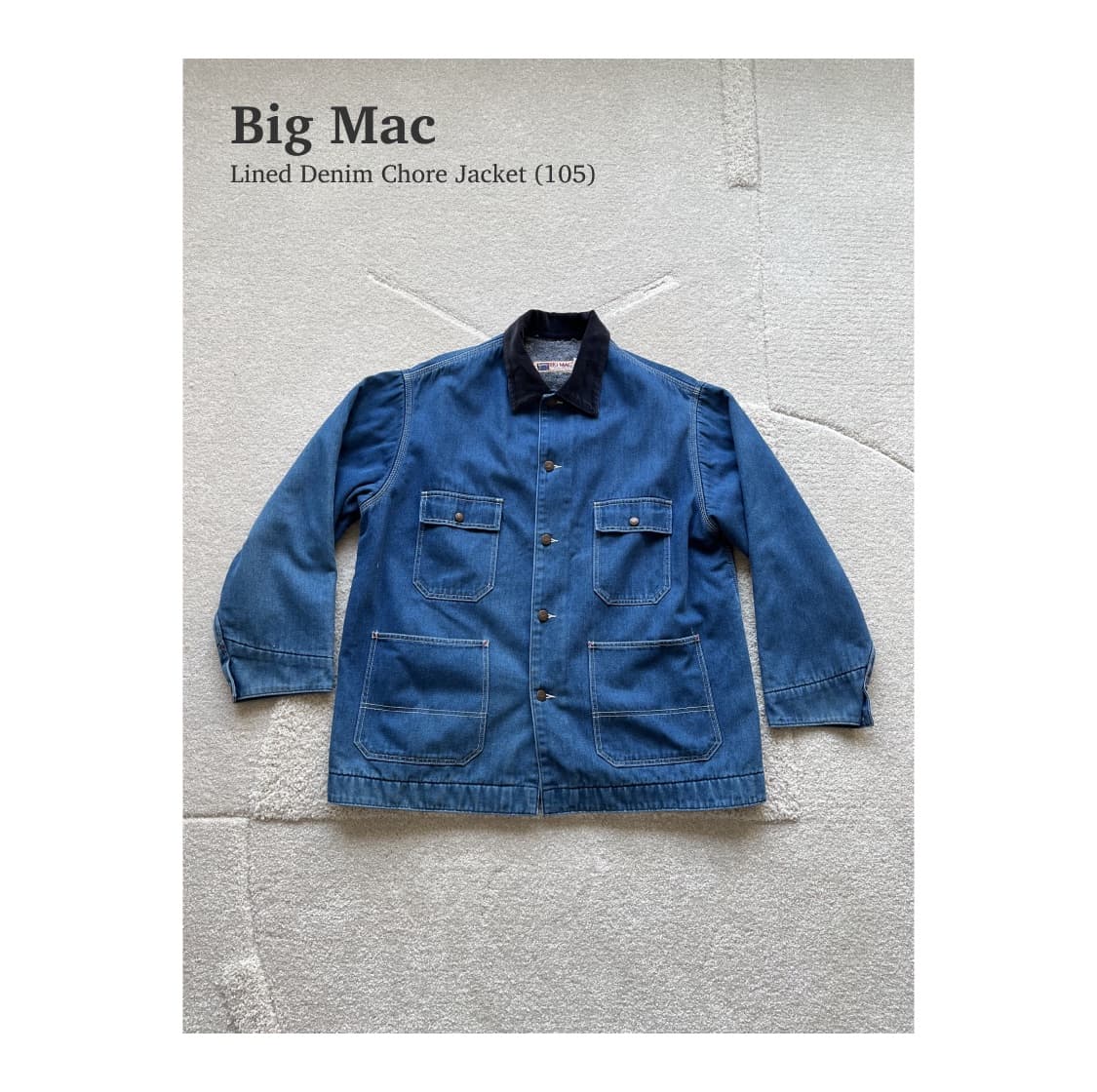 빅맥 울라이너 데님 초어 자켓 (105) 상품이미지1