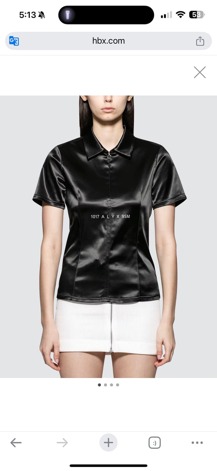 1017 ALYX 9SM Sabrina Zip Shirt - S 상품이미지1