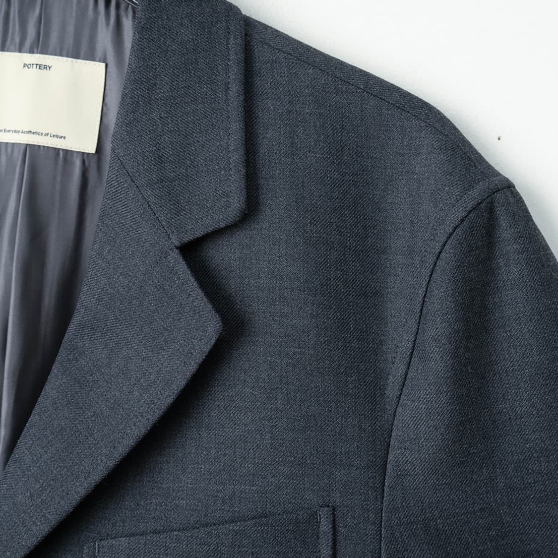100/포터리 그레이 싱글 브레스트 블레이저 상품이미지4